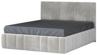 Places of Style Bettgestell Invictus, mit breitem gepolstertem Kopfteil, Lattenrost und Bettkasten