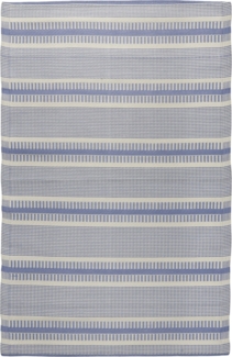 Teppich Läufer Terrasse Balkon 120x180cm Blau Weiß Kunststoff Ib Laursen 2832-13