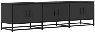vidaXL TV-Schrank Schwarz 150x35x41 cm Holzwerkstoff und Metall 848859