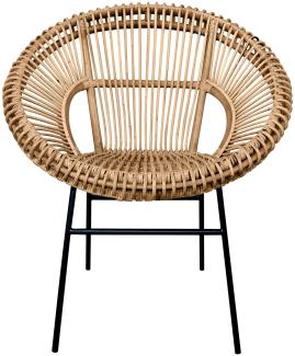 Rattan Essstuhl natur Esszimmerstuhl Küchenstuhl Esszimmer Wohnzimmer Stuhl