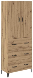 vidaXL Highboard Artisan-Eiche 69,5 x 34 x 180 cm Holzwerkstoff 3416018