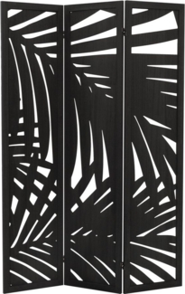 ML-DESIGN Paravent Raumteiler Faltbarer Sichtschutz Indoor Stellwand Sichtschutzwand, Raumtrenner 3-teilig Sapporo Schwarz 170x121cm freistehend Trennwand