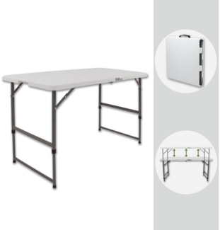 Flohmarkttisch höhenverstellbar 120x60 cm zusammenklappbar Campingtisch Partytisch Tapeziertisch