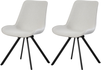 Stuhl (B/H/T): 52 x 85 x 61 cm in Creme