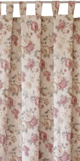 texpot Vorhang Schlaufenschal Druckmotiv Rosen Gardine (1 St), Schlaufen