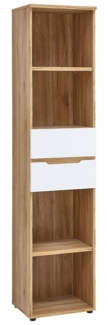 Büroregal vito Clyde , Holzwerkstoff , Weiß, Holzfarben , 45 x 197 x 38 cm