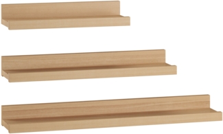 Erst-Holz Wandregal, Bucheablage, Fotoleiste, Länge 50 cm