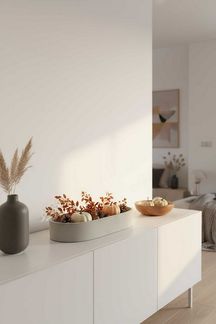 VIVANNO Pflanzschale Fiberglas SOLENA Schale - Betongrau Beton-Design (1 St), 35x20x5 cm