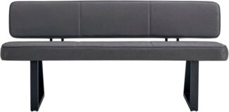 Duo Collection Sitzbank Tara Bank mit Rückenlehne, Hochwertiger Mikrofaserbezug, mit Federkern, bis 260 kg belastbar