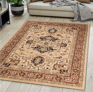 Mazovia Orientteppich DY-EUFRAT-Q011A-BLACK, 70x140, Orientalisch, Blumenmuster, Klassisch, Kurzflor, Gemustert