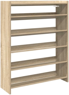 vidaXL Schuhregal Sonoma-Eiche 80x25x100 cm Holzwerkstoff 859898