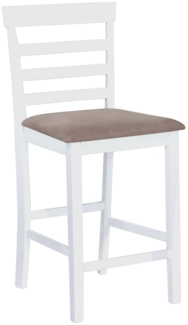 vidaXL Barhocker 2 Stk. Weiß Stoff 241702