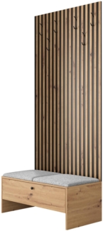 Garderoben-Set Melire IV (Farbe: Artisan Eiche / Artisan eiche + Schwarz, Abriamo 06)