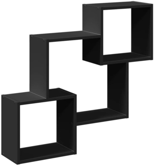 vidaXL Wandschrank 78x18x71 cm Schwarz Holzwerkstoff 854806