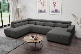 DOMO collection Wohnlandschaft Brandon viele Bezugsarten, auch in Cord und Leder, incl. Nierenkissen, mit Kopfteilverstellung, wahlweise Sitztiefenverstellung, U-Form