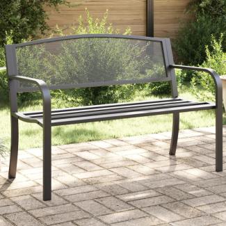 vidaXL Gartenbank 119 cm Schwarz Stahl 4002827