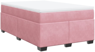 vidaXL Boxspringbett mit Matratze Rosa 120x200 cm Samt 3285280