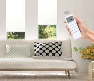 Elektrisches Rollo Vau - SMART HOME, Good Life, Lichtschutz, ohne Bohren, Klemmfix, mit Fernbedienung