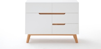 MCA Furniture CERVO Sideboard in weiß matt Lack Eiche