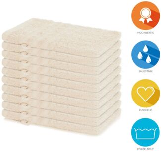 Lavea Waschhandschuh Elena, 15x21cm aus 100% Baumwolle, einzigartig weiche Waschhandschuhe mit Aufhänger (Set, 10-St), ideal für die schonende Reinigung des gesamten Körpers