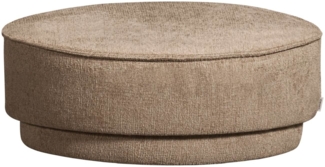 Hocker Pearl aus Melange-Stoff Ø 80 cm, Mud