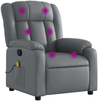 vidaXL Massagesessel Relaxsessel Grau Kunstleder 3206242