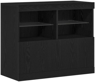 vidaXL Sideboard Schwarz 81 x 37 x 67 cm Holzwerkstoff 863032