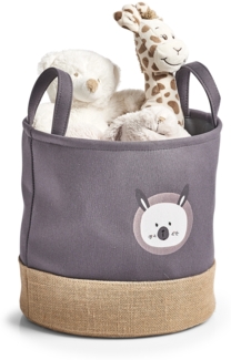 Aufbewahrungskorb Hase - Grau, Jute - Ø 30cm