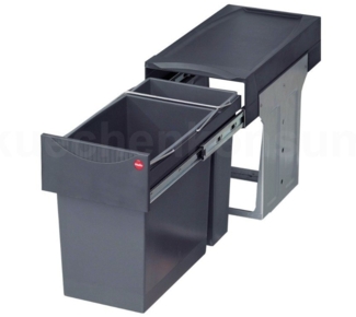 HAILO 3666111 TANDEM Abfallsorter 31 (24+7) Liter ab 30 cm Schrankbreite / Abfalltrennsystem