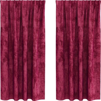vidaXL Vorhang mit Vorhängen 2 pcs Weinrot 175 x 140 cm Samt 4107679
