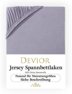 Devior Spannbettlaken für Topper bis 10cm Höhe, aus 100% atmungsaktiver Baumwolle 135 g/m², Jersey, Gummizug: Rundumgummizug, Bettlaken für Topper und dünne Matratzen - extra weniger Stoff