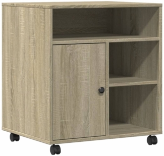 vidaXL Druckerständer mit Rollen Sonoma-Eiche 60x50x67 cm 840627