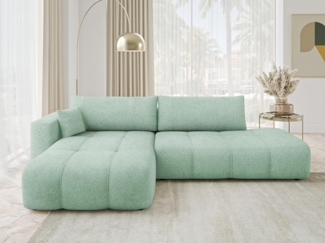Ecksofa Furyn O Boucle (Farbe: Coral 55, Seite: Links)