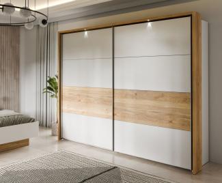 FORTE Schwebetürenschrank MAYACUS Schwebetürenschrank, Stauraum, Kleiderstangen, Metallgriffleiste