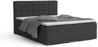 Deine Möbel 24 Boxspringbett CYNTHIA Boxbett Polsterbett Matratzen H3 oder H4 (Set, 3-St, Cord Cord-Samt 140x200 160x200 180x200 200x200), inkl. Bettkasten Topper Matratzen H3 H4