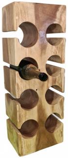 Weinregal / Flaschenhalter BUTELKA ca. H70cm massives Suar-Holz Wein-Flaschen Bottle-Rack