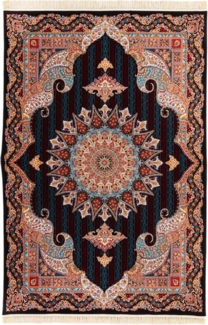 Morgenland Orientteppich - Abdiel - rechteckig - 225x150 - Schwarz