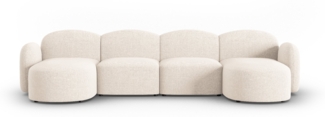 Micadoni Panorama Sofa Blair 6-Sitzer Chenille Hellbeige Melange