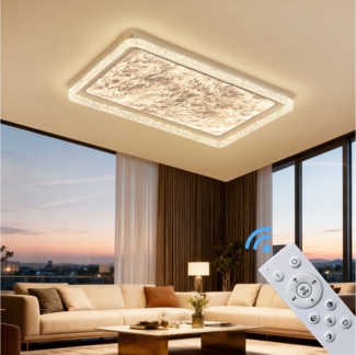 Eurotondisplay LED Deckenleuchte LED Deckenleuchte Fernbedienung Lichtfarbe/Helligkeit einstellbar, LED fest integriert, Warmweiß, Neutralweiß, Kaltweiß, Mit Fernbedienung Lichtfarbe- und Helligkeit einstellbar