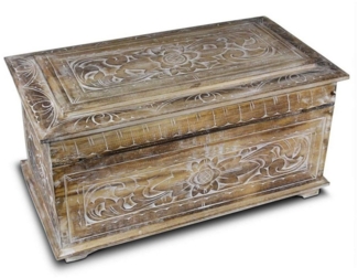 Oriental Galerie Truhe Truhe Albesiaholz Natur WW 50 cm Mittel (1 St)