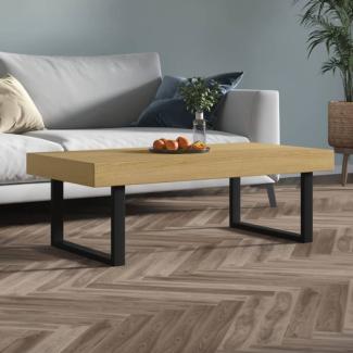 vidaXL Couchtisch Hellbraun und Schwarz 120x60x40 cm MDF und Eisen 286102