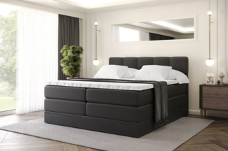ALTDECOR Boxspringbett LIRO KING (Multipocket-Matratze H4, H3 Matratze Bonellfederung, Topper, Kopfteil)