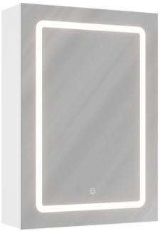 MSMASK Badezimmerspiegelschrank Badschrank mit Led Beleuchtung, Weiß 70 x 16 x 60 cm
