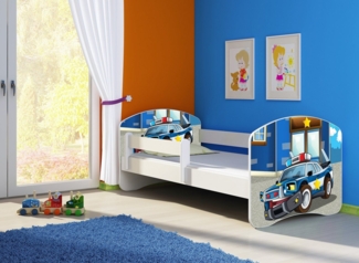 Clamaro Kinderbett (Kinderbett, Babybett 70x140, 80x160, 80x180cm Juniorbett, Kind, Motiv, Schublade CLAMARO)