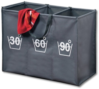 KESPER Wäschesortierer mit 3er Einteilung und Trageschlaufen