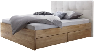 Hasena pronto - Wood Otello Massivholzbett 180x200 Kernbuche natur, geölt 323-Kul white