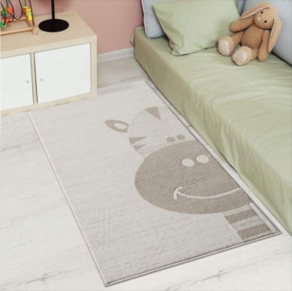 Carpet City Kinderteppich MARA715, rechteckig, Höhe: 11 mm, Kinderzimmer Teppich Tiere Beige Spielzimmer