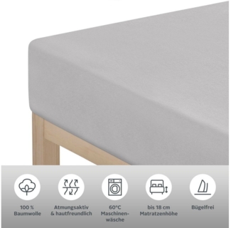 OTTO home Spannbettlaken PHYSALIS Comfort, Jersey, Gummizug: rundum, (1 Stück), Baumwolle 150 g/m², Matratzen bis 20 cm Höhe, Bettlaken, Spannbetttuch