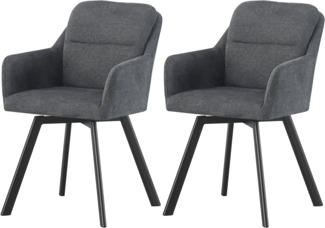 Stuhl (B/H/T): 53 x 87 x 62 cm in Anthrazit