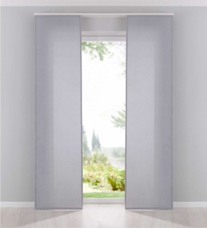 Gardinenbox Schiebegardine (2 St), Paneelwagen, blickdicht, Leinen Optik, Cationic blickdicht Leinen Optik Palermo 204411-2